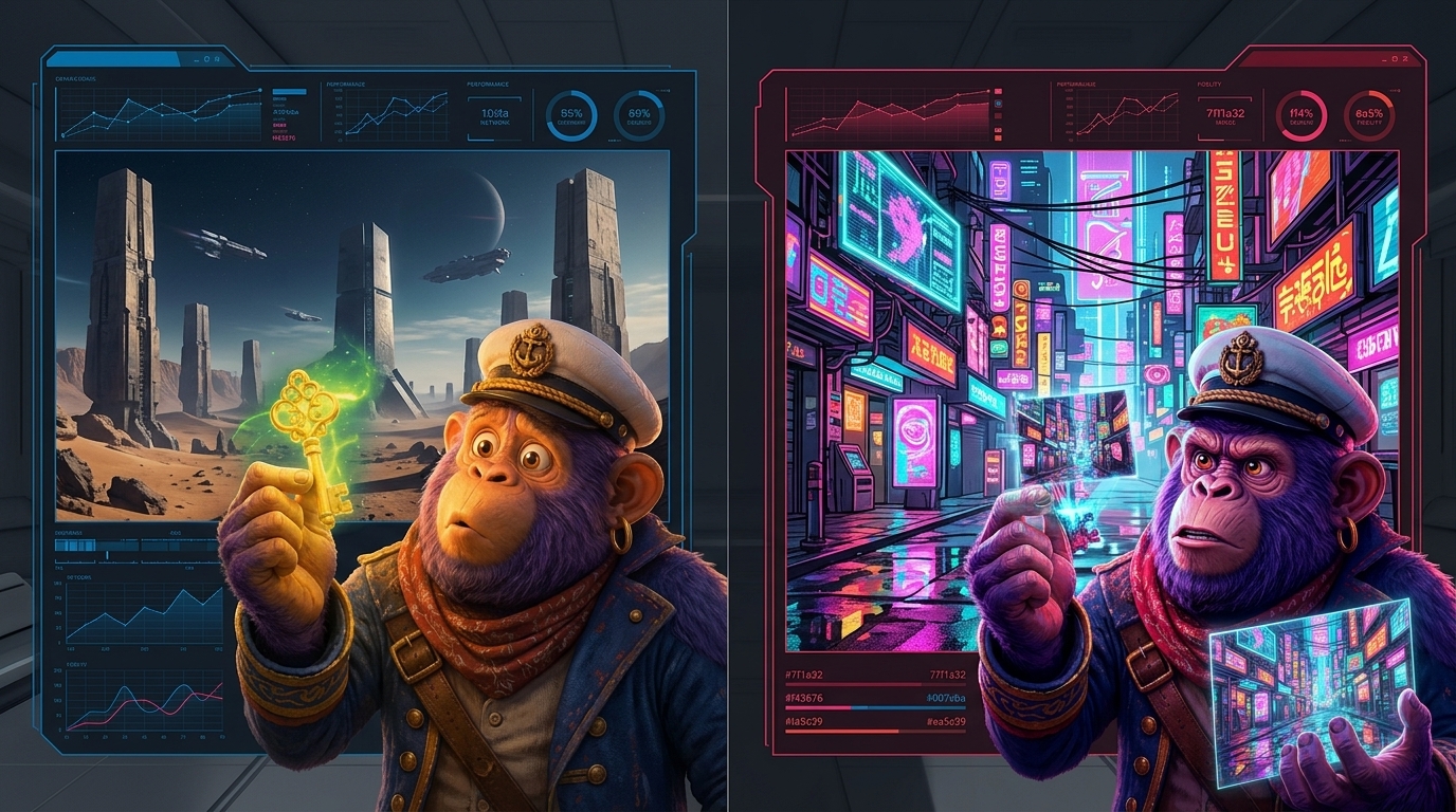 A side-by-side split screen comparison of sora 2 vs runway gen-4.5 showing photorealistic sci-fi landscape and stylized cyberpunk street.